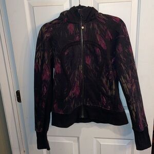 Rare Lululemon Black Floral Scuba Hoodie